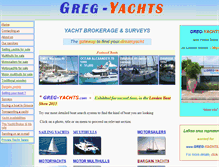 Tablet Screenshot of greg-yachts.com